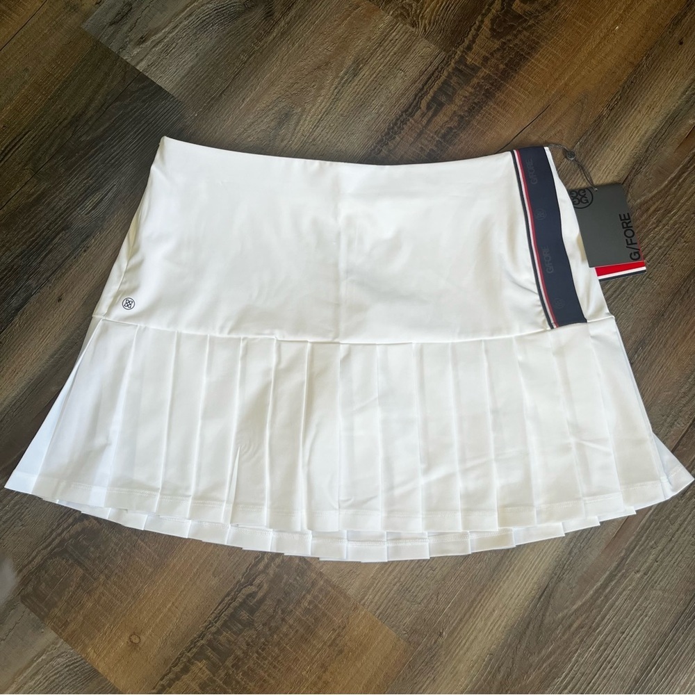 G/Fore G4 Golf Skort Classic Women‎ XL White Tennis Outdoor Pleated NWT ($145)